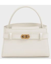Charles & Keith - Aubrielle Metallic-buckle Top Handle Bag - Lyst