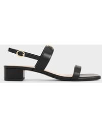 Charles & Keith - Metallic-accent Slingback Sandals - Lyst