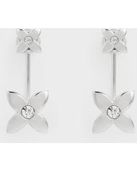 Charles & Keith - Felicity Flower-Crystal Drop Earrings - Lyst