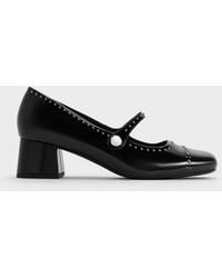 Charles & Keith - Studded Mary Jane Pumps - Lyst