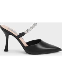 Charles & Keith - Chain-link Strap Heeled Mules - Lyst