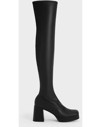 Charles & Keith - Evie Platform Thigh-high Boots - Lyst