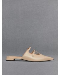 Charles & Keith - Leather T-bar Double-strap Mules - Lyst