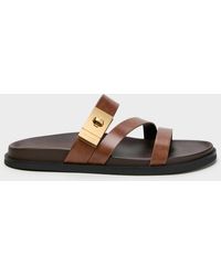 Charles & Keith - Aelin Metallic-Buckle Strappy Sandals - Lyst