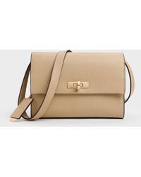 Charles & Keith - Chance Turn-Lock Crossbody Bag - Lyst