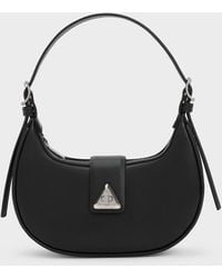 Charles & Keith - Trice Metallic Accent Belted Shoulder Bag - Lyst