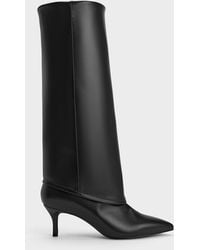 Charles & Keith - Pointed-Toe Stiletto-Heel Knee-High Boots - Lyst