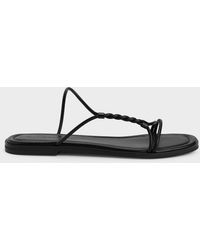 Charles & Keith - Fianna Twist-Strap Slide Sandals - Lyst