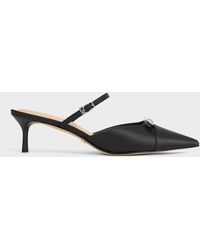 Charles & Keith - Recycled Polyester Bow Kitten-heel Mules - Lyst