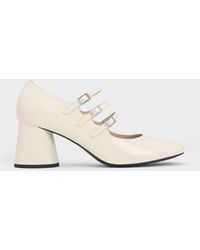 Charles & Keith - Claudie Patent Buckled Mary Janes - Lyst