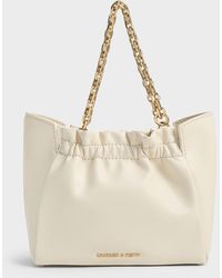 Charles & Keith - Brigette Ruched Chain-handle Shoulder Bag - Lyst