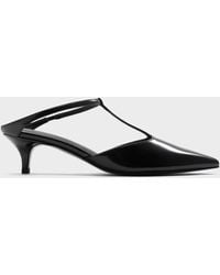 Charles & Keith - T-Bar Kitten-Heel Mules - Lyst