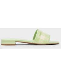 Charles & Keith - Woven Gingham Flat Sandals - Lyst
