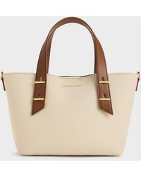 Charles & Keith - Mini Shania Canvas Tote Bag - Lyst