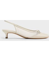 Charles & Keith - Mulligan Mesh Bow Slingback Pumps - Lyst