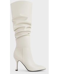 Charles & Keith - Aster Ruched Knee-high Boots - Lyst