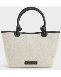 Charles & Keith - Sabine Canvas Knotted-handle Tote Bag - Lyst