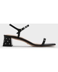 Charles & Keith - Emmaline Patent Leather Crystal Sandals - Lyst