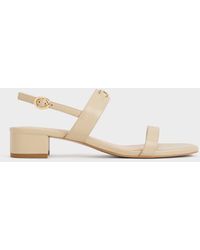 Charles & Keith - Metallic-accent Slingback Sandals - Lyst