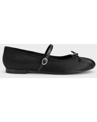 Charles & Keith - Emiko Satin Bow Mary Jane Flats - Lyst