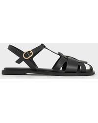 Charles & Keith - Easley T-Bar Caged Sandals - Lyst