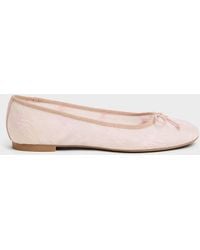 Charles & Keith - Embroidered-Mesh Bow Ballet Flats - Lyst