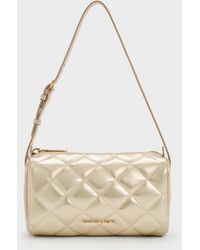 Charles & Keith - Janie Metallic Quilted Shoulder Bag - Lyst