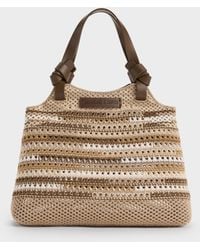 Charles & Keith - Mini Ida Multi-Stripe Knitted Tote Bag - Lyst