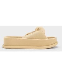 Charles & Keith - Loey Textured Knotted Slides - Lyst