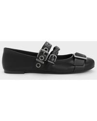 Charles & Keith - Aether Grommet Studded Mary Jane Flats - Lyst