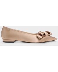Charles & Keith - Pleated-Bow Pointed Ballet Flats - Lyst
