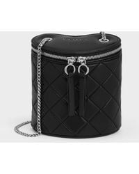 Charles & Keith - Philomena Quilted Heart Cylindrical Bag - Lyst