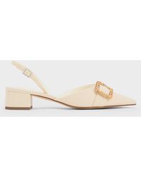 Charles & Keith - Woven-buckle Slingback Pumps - Lyst