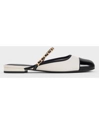 Charles & Keith - Patent Two-tone Chain-strap Mules - Lyst