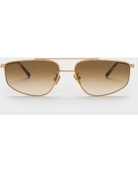 Charles & Keith - Elowyn Metal-Rim Aviator Sunglasses - Lyst