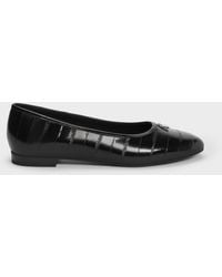 Charles & Keith - Griselda Eel-Effect Ballet Flats - Lyst
