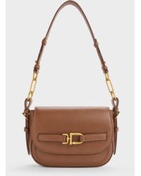 Charles & Keith - Gwynne Metallic-accent Crossbody Bag - Lyst