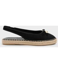 Charles & Keith - Faux Suede Bow Slingback Espadrilles - Lyst