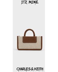 Charles & Keith + Astra Canvas Tote Bag – Chocolate