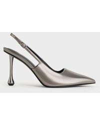 Charles & Keith - Metallic Sculptural-Heel Pointed-Toe Pumps - Lyst