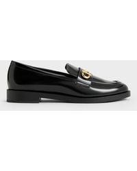 Charles & Keith - Metallic-Accent Loafers - Lyst