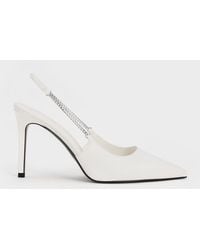 Charles & Keith - Chain-link Pointed-toe Slingback Pumps - Lyst