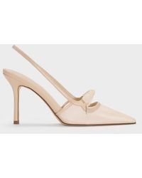 Charles & Keith - Venetia Mesh Bow Pointed Slingback Pumps - Lyst