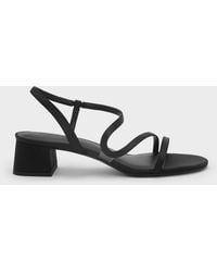 Charles & Keith - Arden Satin Wavy Slingback Sandals - Lyst