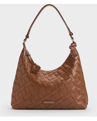 Charles & Keith - Ivette Woven Tassel Hobo Bag - Lyst