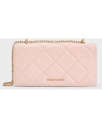 Charles & Keith - Paffuto Quilted Wallet On Chain - Lyst