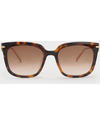 Charles & Keith - Kris Tortoiseshell Chain-detail Sunglasses - Lyst