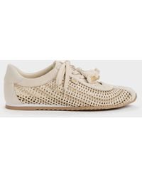 Charles & Keith - Jace Crochet & Suede Flower Sneakers - Lyst