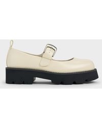 Charles & Keith - Buckled Ridged-sole Chunky Mary Janes - Lyst