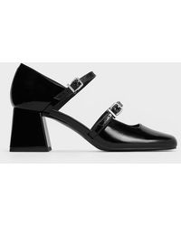 Charles & Keith - Patent Double-strap D'orsay Pumps - Lyst